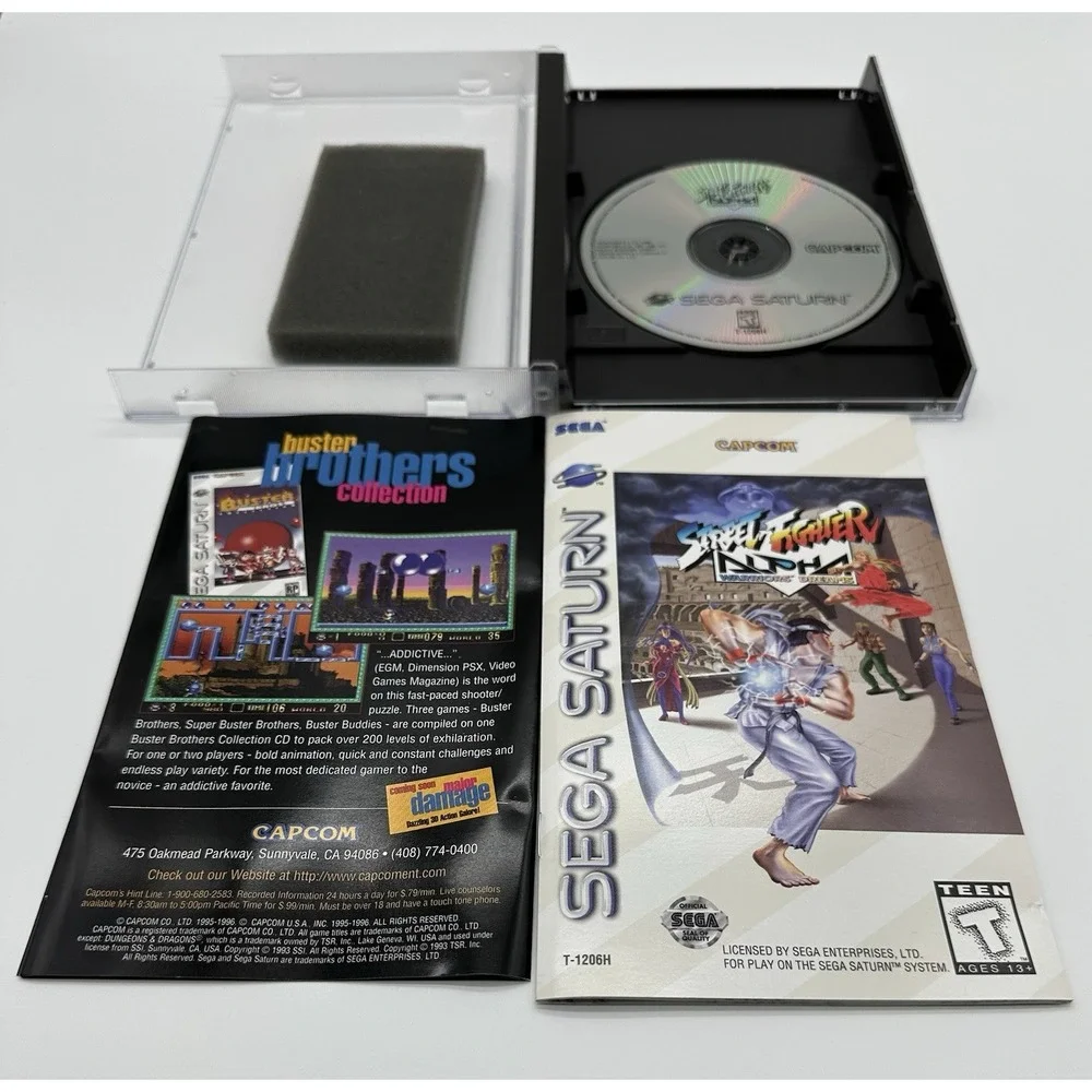 STREET FIGHTER ALPHA WARRIORS' DREAMS SEGA SATURN CIB FOAM REG INSERT TESTED